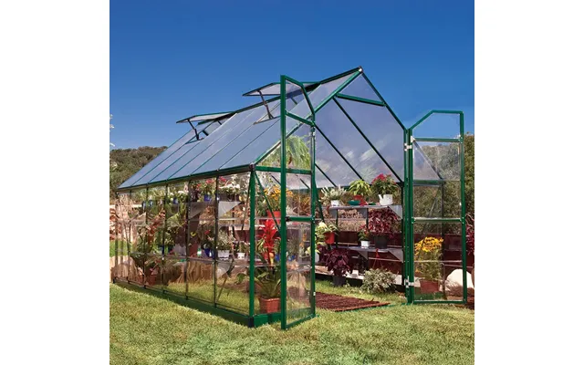 8' X 12' Palram Canopia Balance Green Greenhouse 3.67m X 2.44m