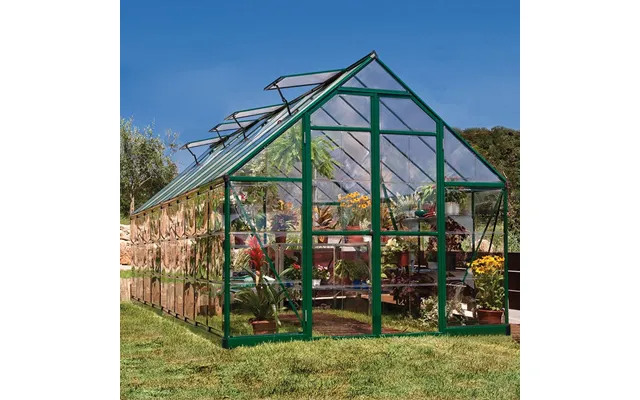 8' X 20' Palram Canopia Balance Green Greenhouse 6.07m X 2.44m
