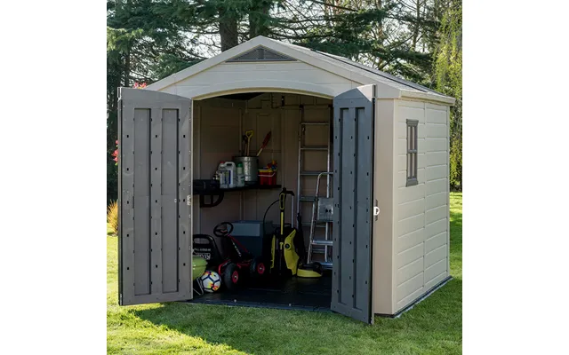 8' X 8' Keter Factor Plastic Garden Shed 2.57m X 2.55m