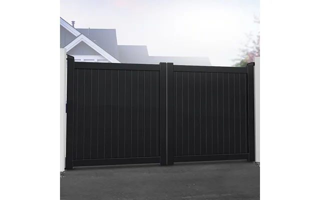 Devon Premium Metal Driveway Double Gates - Black