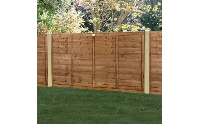 Forest 6' X 3' Brown Pressure Treated Super Lap Fence Panel 1