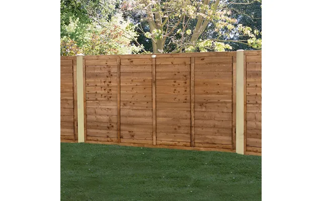 Forest 6' X 4' Brown Pressure Treated Super Lap Fence Panel 1