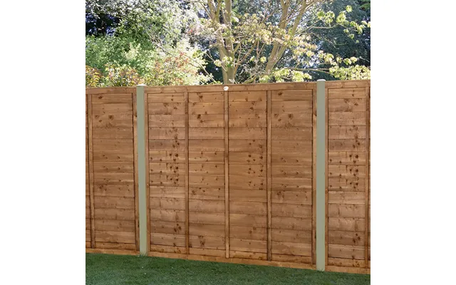 Forest 6' X 5' Brown Pressure Treated Super Lap Fence Panel 1