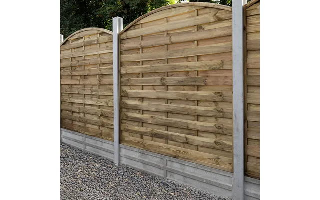 Forest 6' X 6' Pressure Treated Decorative Domed Top Fence Panel 1