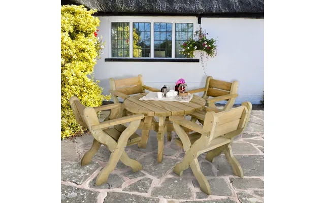 Forest Grizedale Circular Wooden Garden Table 4'x4' 1.2x1.2m product image