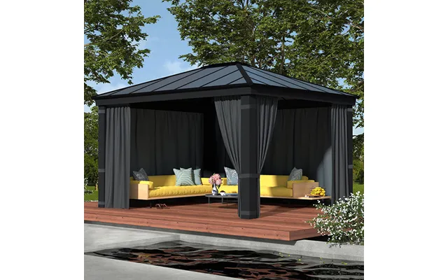 Palram Canopia Gazebo Curtains Set For Dallas 4300 Garden Gazebo
