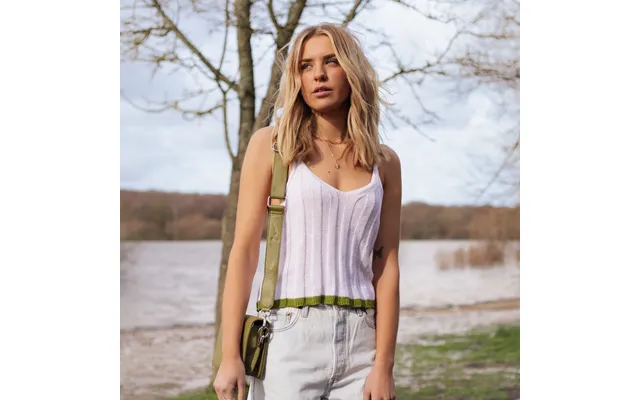 Jodie Ribbed Knitted Cami Vest - White, Medium product image