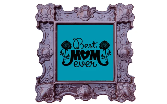 Mother's Day Best Mom Ever Turquoise & Black - Unique Chocolate Gift product image