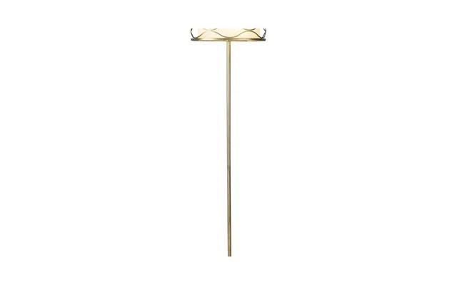 Mirador Floor Lamp 3 Light E14 Aged Gold Cream Fabric Shade Luxuria product image