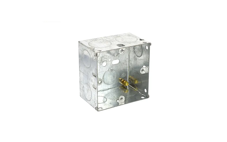 1 Gang 47mm Steel Pattress Box Back Box - Size H 68.3 Mm X W 68