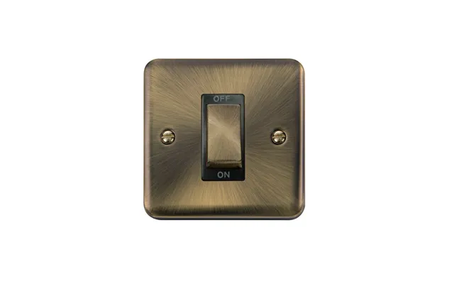 Click Deco Plus Cooker Switch Antique Brass Black Inserts product image