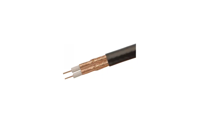 Deta Dt100 Dual Satellite Shotgun Coaxial Cable 100 Metre Reel Black