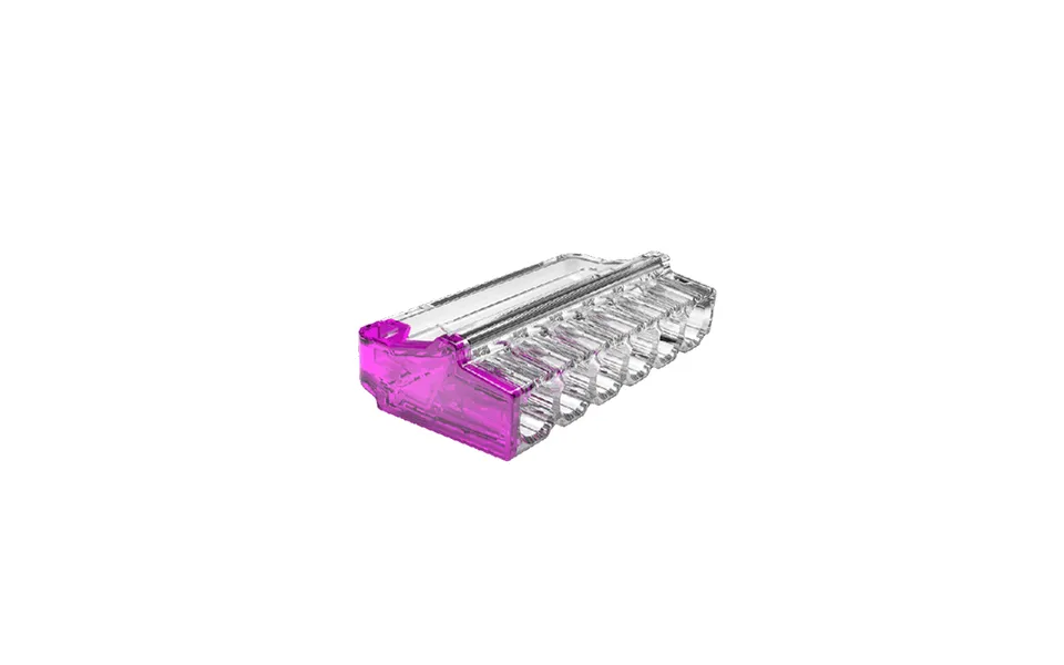 Unicrimp 450v Purple 6 Port Transparent Connector Pack Of 100