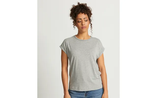 Ladies Cotton Melange Tee - Grey product image