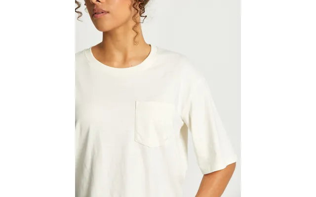 Ladies Standard Organic Cotton Pocket Tee - Coconut Milk product image