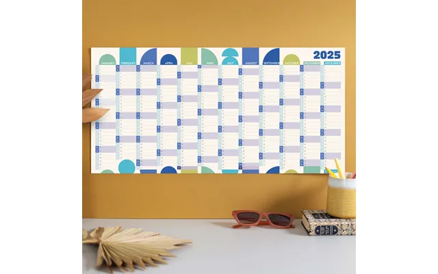 2025 Year Wall Planner Landscape Cobalt Muse product image