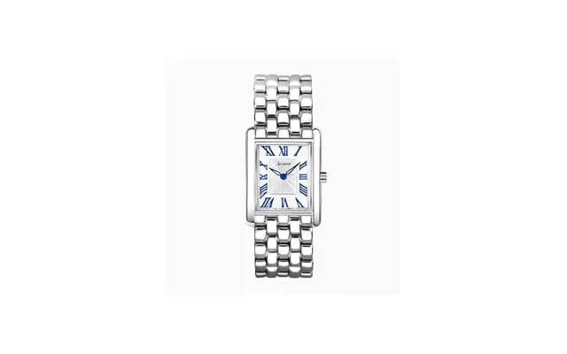 Accurist Rectangle Silver Blue & White Dial Bracelet Watch