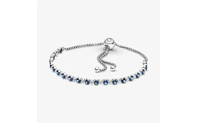 Blue And Clear Sparkling Slider Tennis Bracelet - 23cm product image