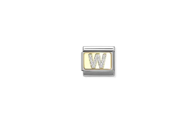 Classic Gold And Enamel Glitter Letter W Letters & Numbers Charms