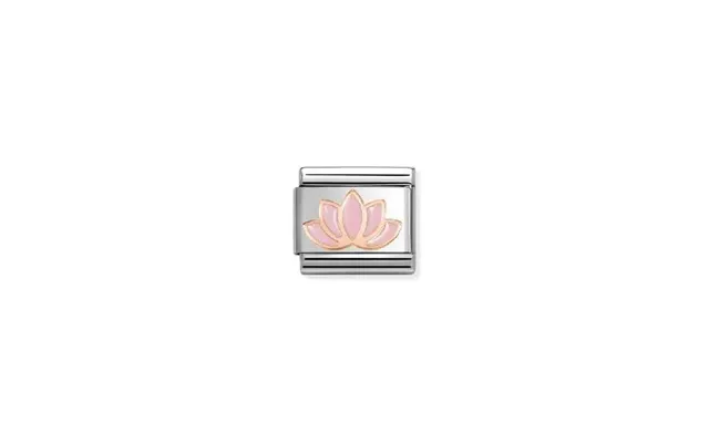 Classic Rose Gold And Enamel Pink Lotus Flower Flowers & Nature Charms product image