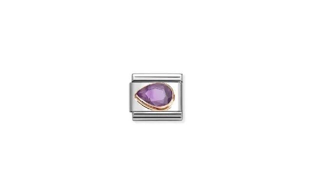 Classic Rose Gold And Left Drop Cz Purple Sparkly & Stones Charms product image