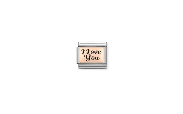 Classic Rose Gold I Love You Message Charm