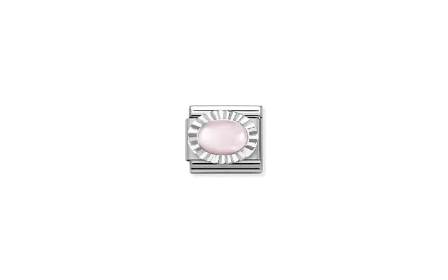 Classic Silver & Diamond Oval Pink Rose Quartz Sparkly & Stones Charms product image