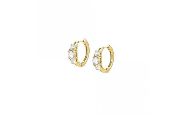 Colour Wave Earrings In Gold And Round Cz