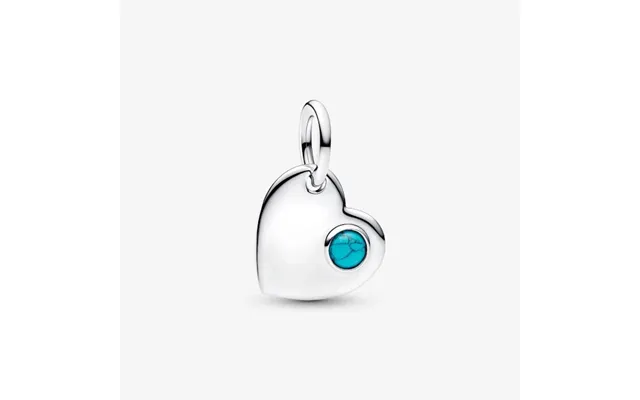 December Birthstone Engravable Heart Dangle Charms