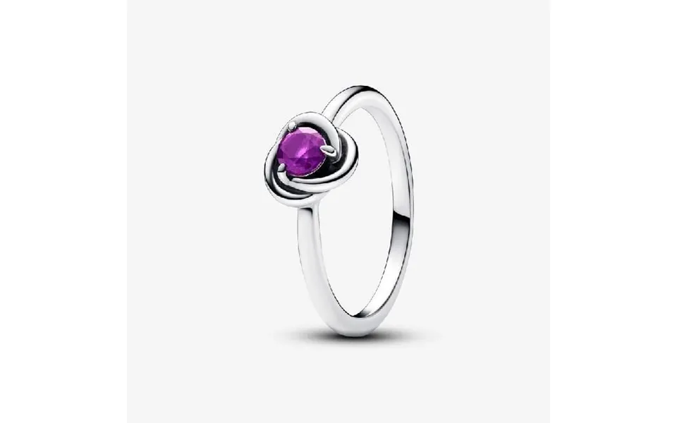 February Birthstone Eternity Circle Ring - Size 52