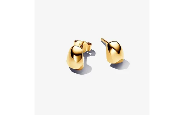 Gold Organically Shaped Stud Earrings