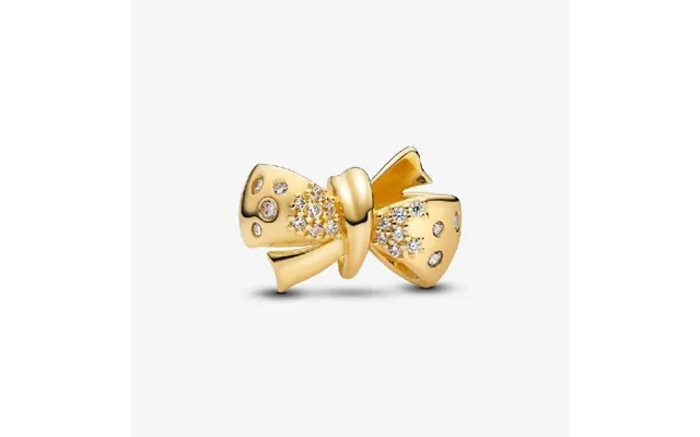 Gold Sparkling Bow Charms