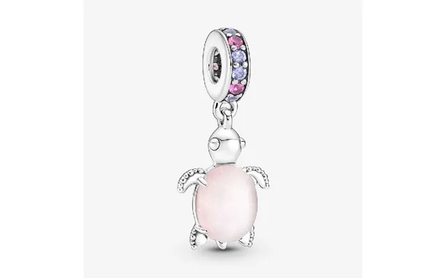 Murano Glass Pink Sea Turtle Dangle Charms product image
