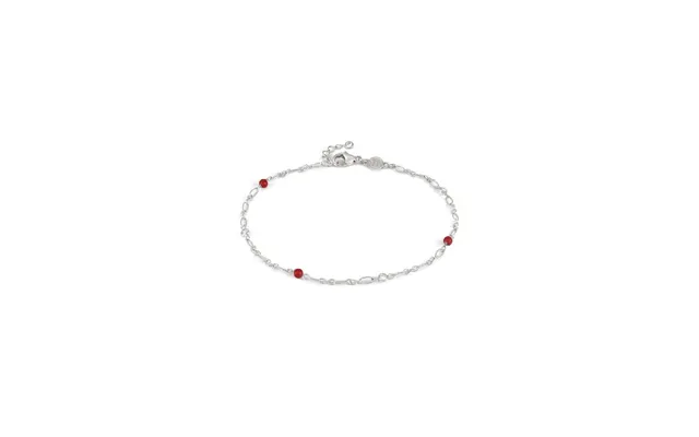 Nomination Anklets With Coral Stones In Silver & Cz