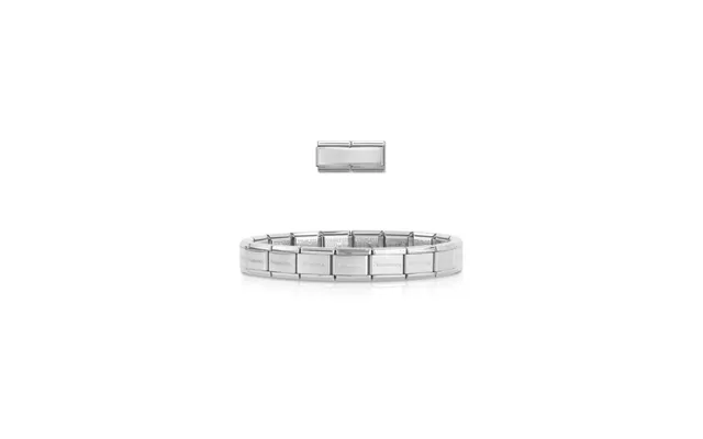 Nomination Silver Engravable Double Plate Charm Bracelet