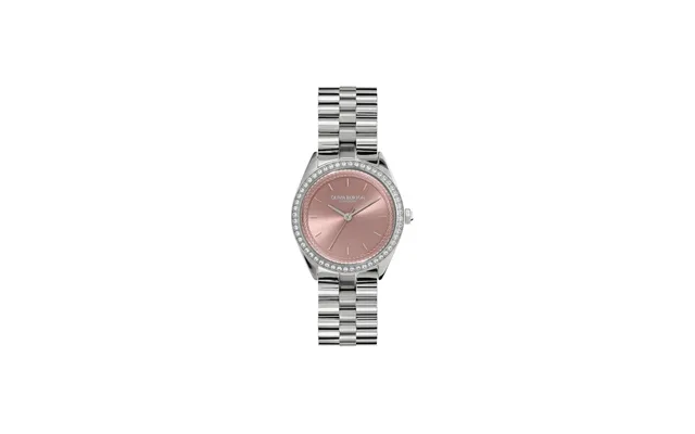 Olivia Burton Sports Luxe 34mm Bejewelled Mellow Rose & Silver Bra