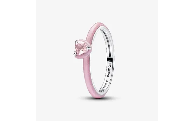Pink Chakra Heart Ring - Size 56