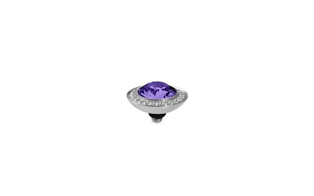 Qudo Tondo Deluxe Silver And Violet Tanzanite Ring Gem Top - 13mm