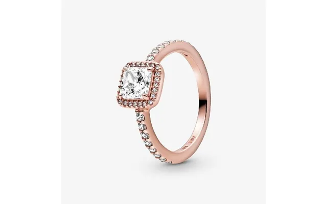 Rose Square Sparkle Halo Ring - Size 50 product image