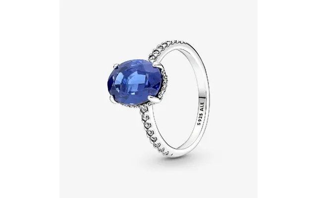 Sparkling Statement Blue Halo Ring - Size 56