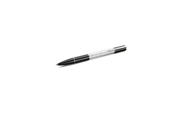 Swarovski Crystalline Lustre Ballpoint Pen In Black With Rhodium Finis