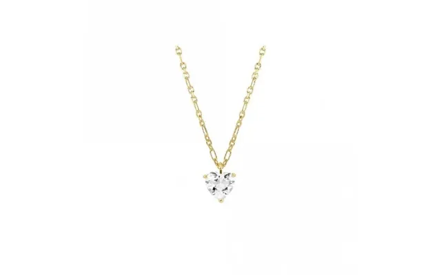 Sweetrock Sparkling Love Gold And Cz Necklace