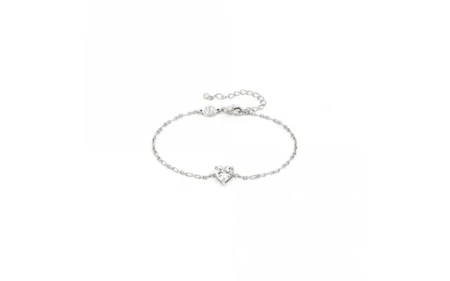 Sweetrock Sparkling Love Heart Silver And Cz Bracelet