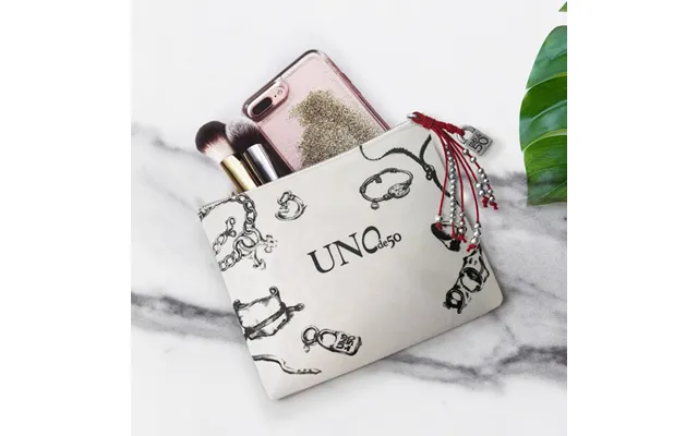 Unode50 Glitter White Beauty Bag