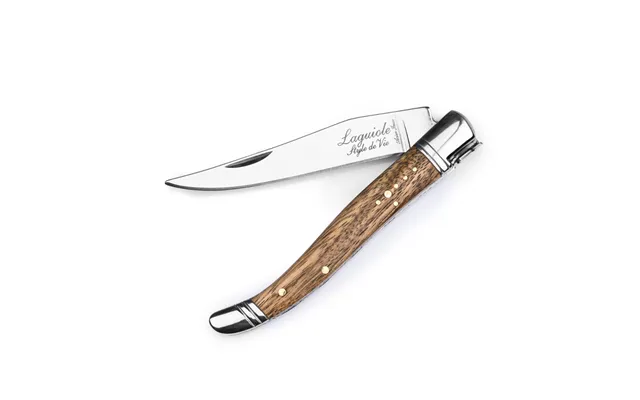 Laguiole Style De Vie Luxury Pocket Knife Zebrano Wood With Sharpener And Cover product image