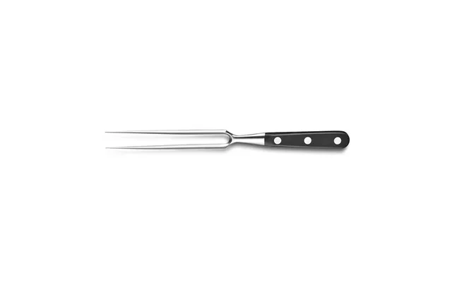 Lion Sabatier Ideal 15cm Carving Fork Black Handle With Stainless Steel Rivets