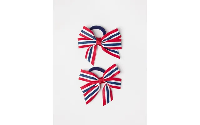 2-pack Hair Elastics With Norweigan Flag Bows
