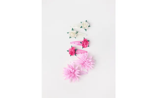 6-pack Hair Clips With Flowers