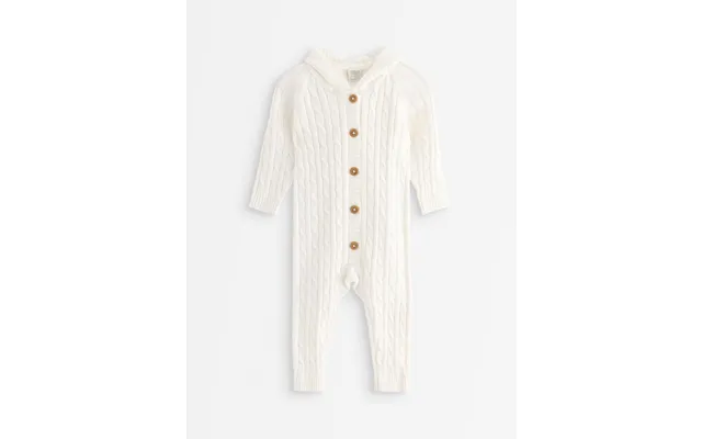 Cable-knit Jumpsuit With Hood