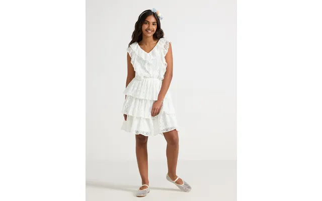 Dress In Lace With Flounces